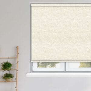 Crush Whistler White Velvet Blackout Roller Blind