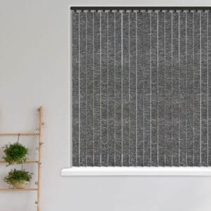 Crush London Slate Velvet Blackout Vertical Blind