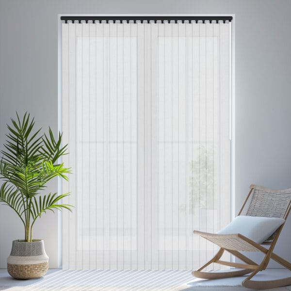 Voile White Vertical Blind